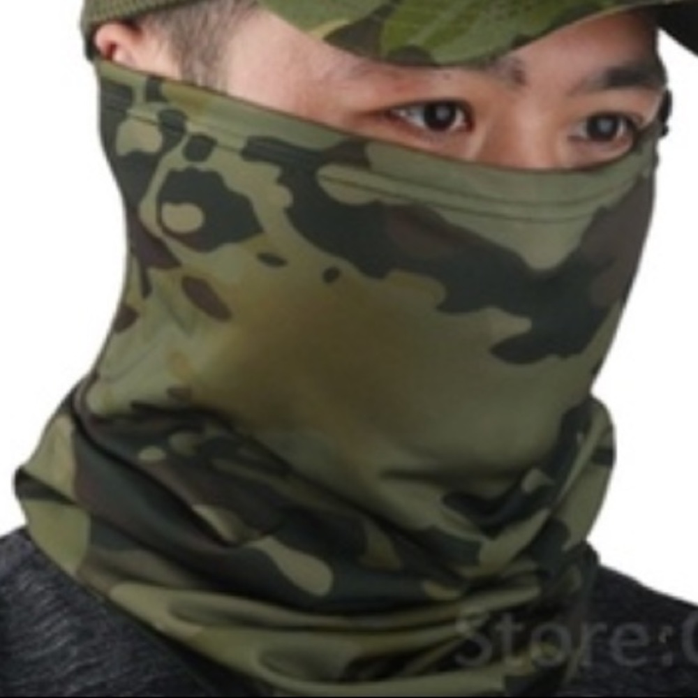 Camouflage pull up face mask- one size fits all